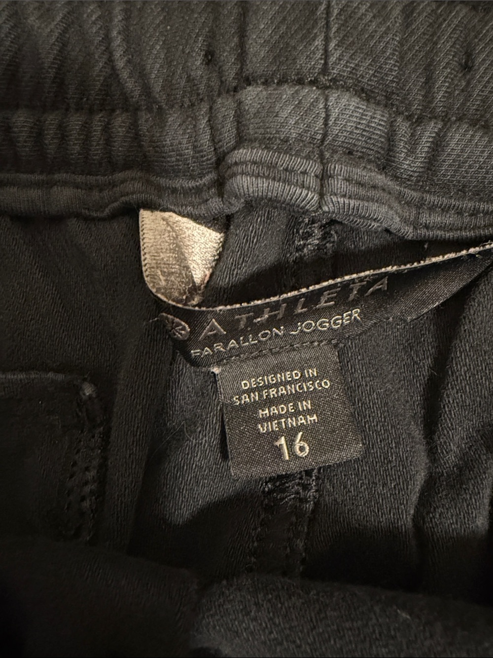 Athleta Farallon Jogger Stretch Cotton Pants Womens Sz. 16 Athleisure High Rise - Picture 2 of 9